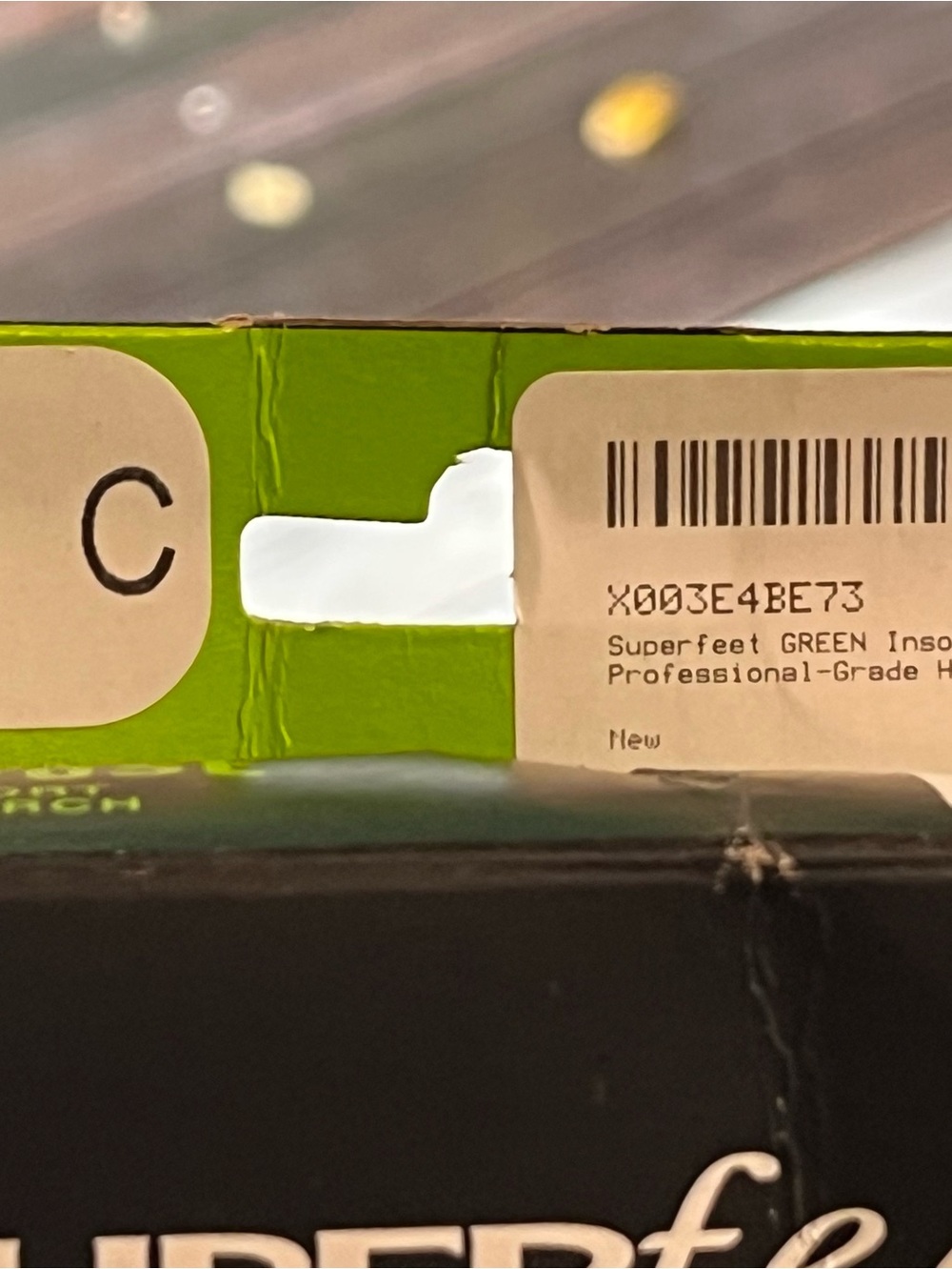 Superfeet High-Arch Insoles in Lime Green, size C, New, firm! - Picture 5 of 5